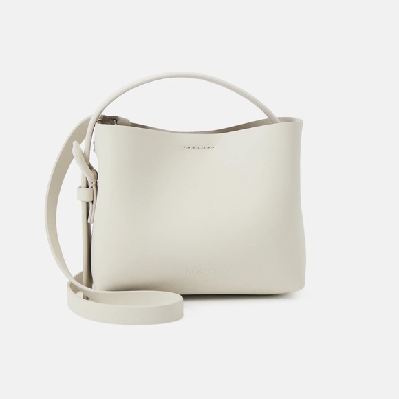 Arket Crossbody Bag - Rigid leather in off white - Picture 5 of 6